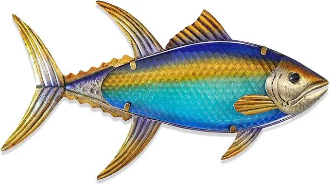 LIFFY Metal Fish Wall Decor Fish Metal Wall Art Hanging Metal Outdoor Wall Art for Outdoor Ocean Beach Sea Pool Decor by GreenHaven Gardens