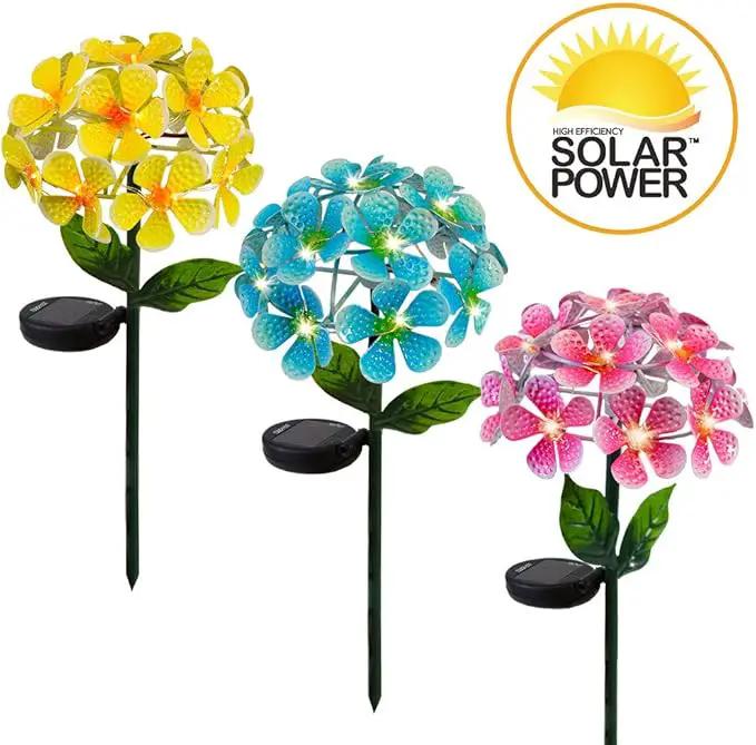 Solar LED Metal Flower Stake Light - Perfect for Your Garden, Patio, Walkway, or Outdoor Living Area - Includes 1 Flower Light by GreenHaven Gardens