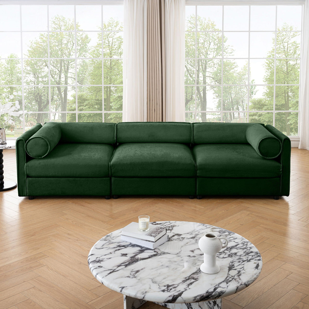 Stylish Sofa With Storage Seat And Cylindrical Backrest, photo 38 of 40
