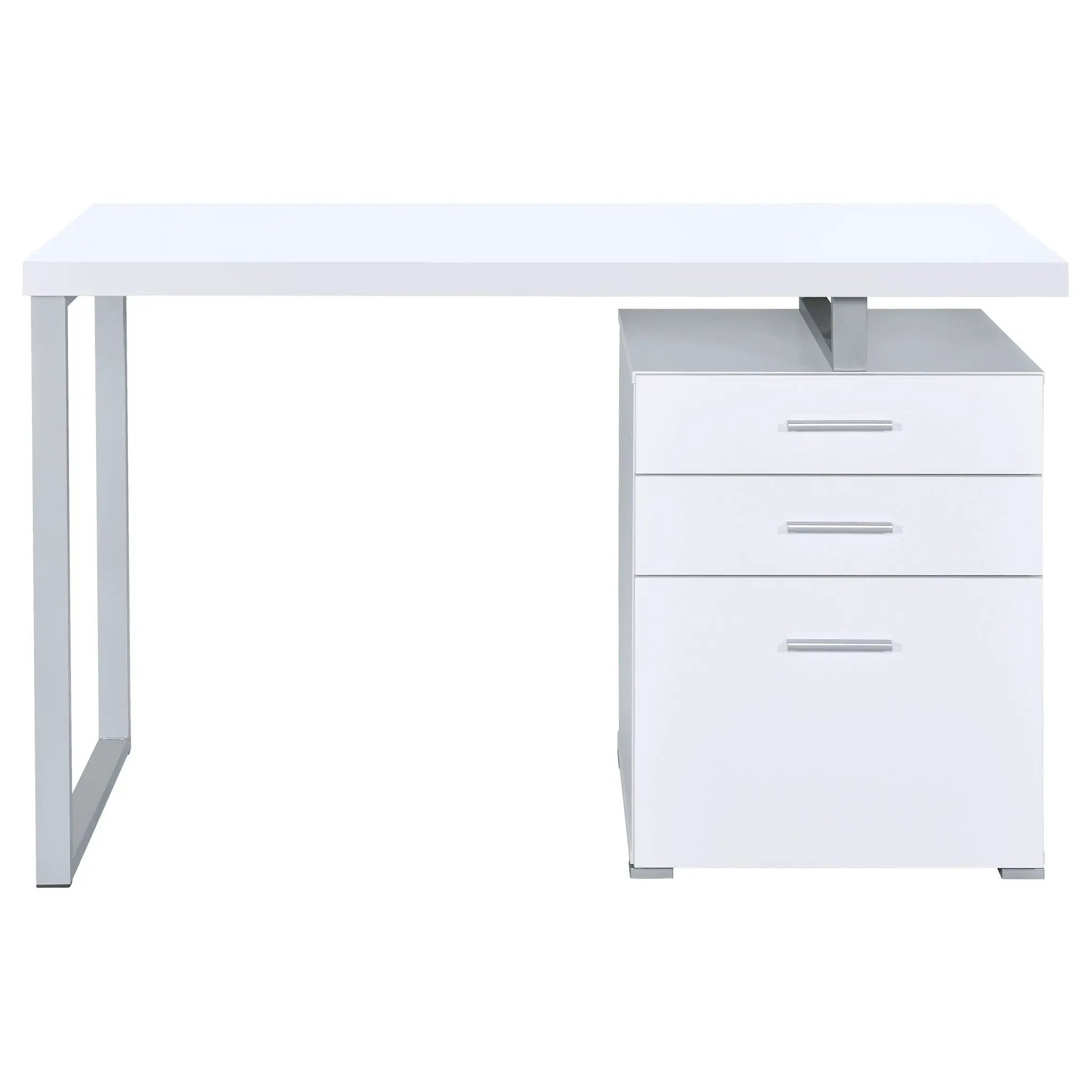 Brennan 47-inch 3-drawer Office Computer Desk White by Unique Piece Furniture