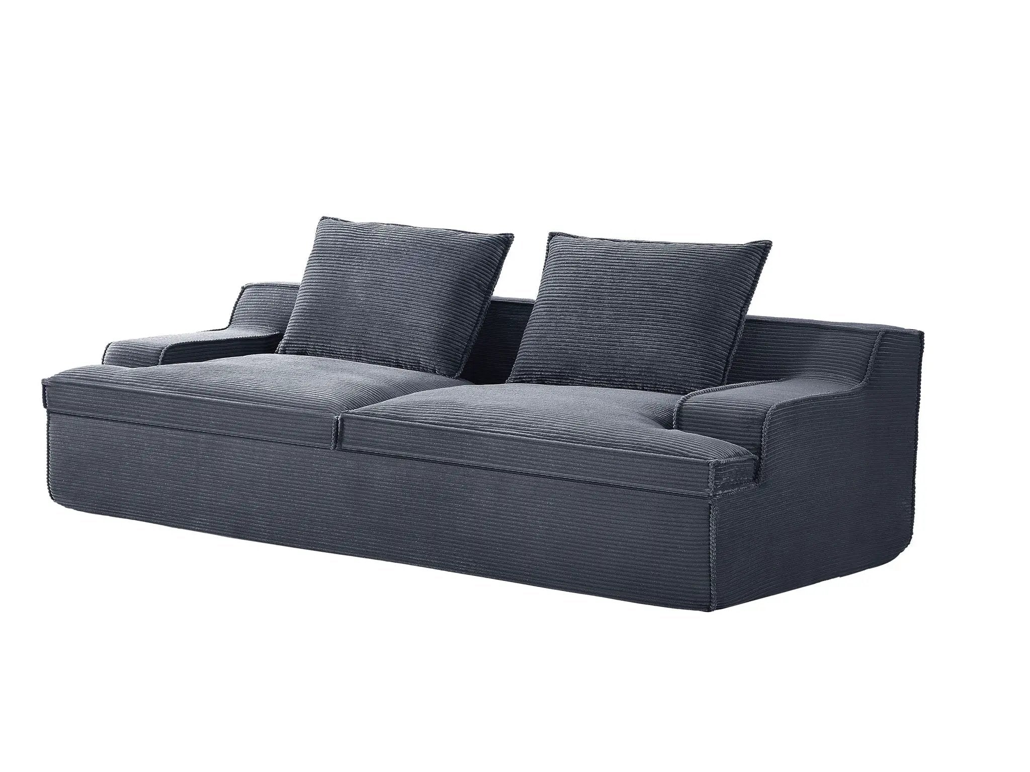 Nimbus - Oversized Full Foam 4 Seater Couch For Living Room Upholstered In Soft, Wide Armrests by HouseOfZazla