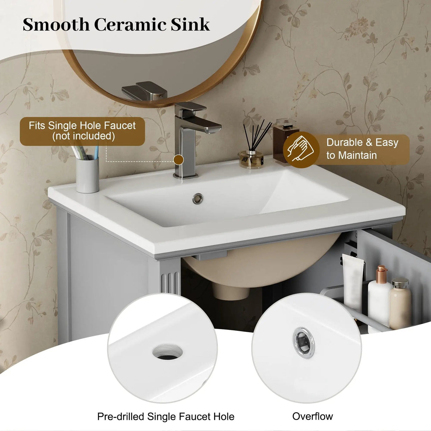 Retro Bathroom Vanity With Sink by HouseOfZazla