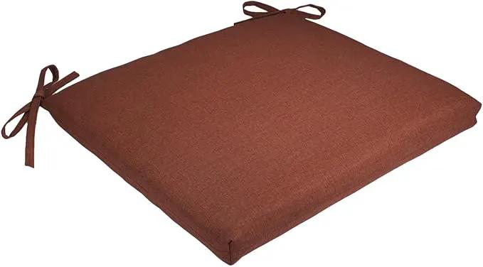 Comfort Classics Set of 4 19W x 17Dx 2H Spun Polyester Outdoor SEAT Cushion in Husk Texture Brick Inc. by GreenHaven Gardens