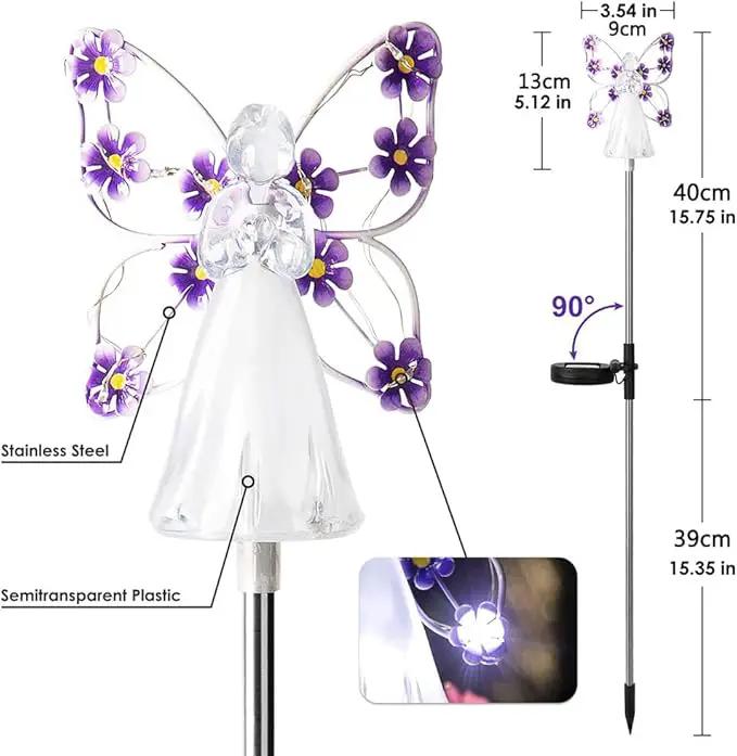 YWBL-WH 2PCS Angel Solar Lights LED Solar Garden Stake Lights Outdoor Garden Eternal Light Angel Decoration () by GreenHaven Gardens