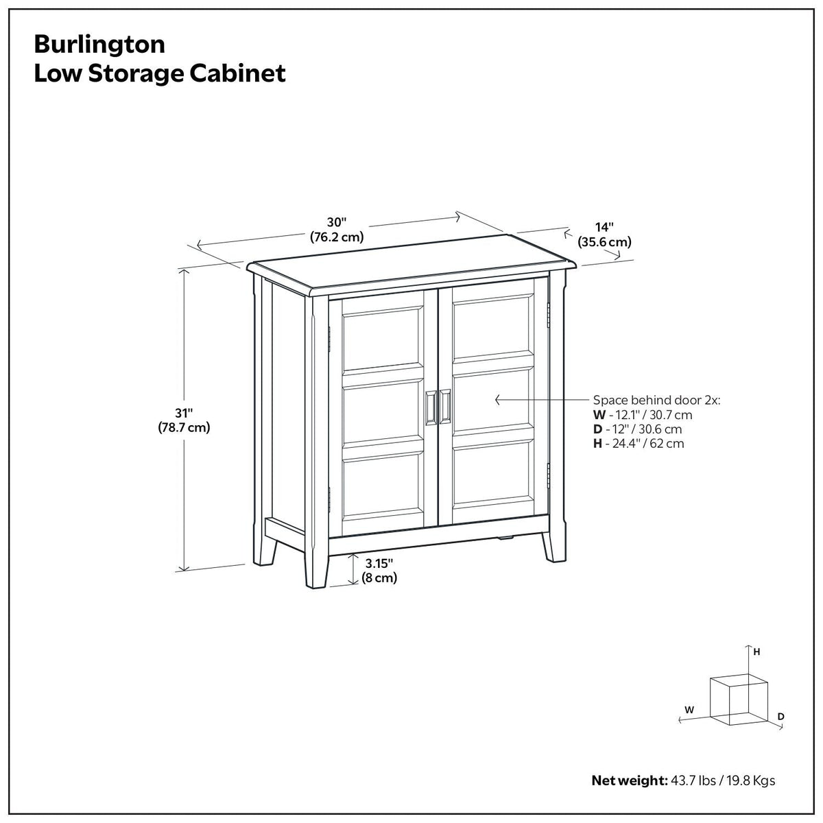 Handcrafted Low Storage Cabinet with Adjustable Shelves - Multiple Colors, photo 21 of 40