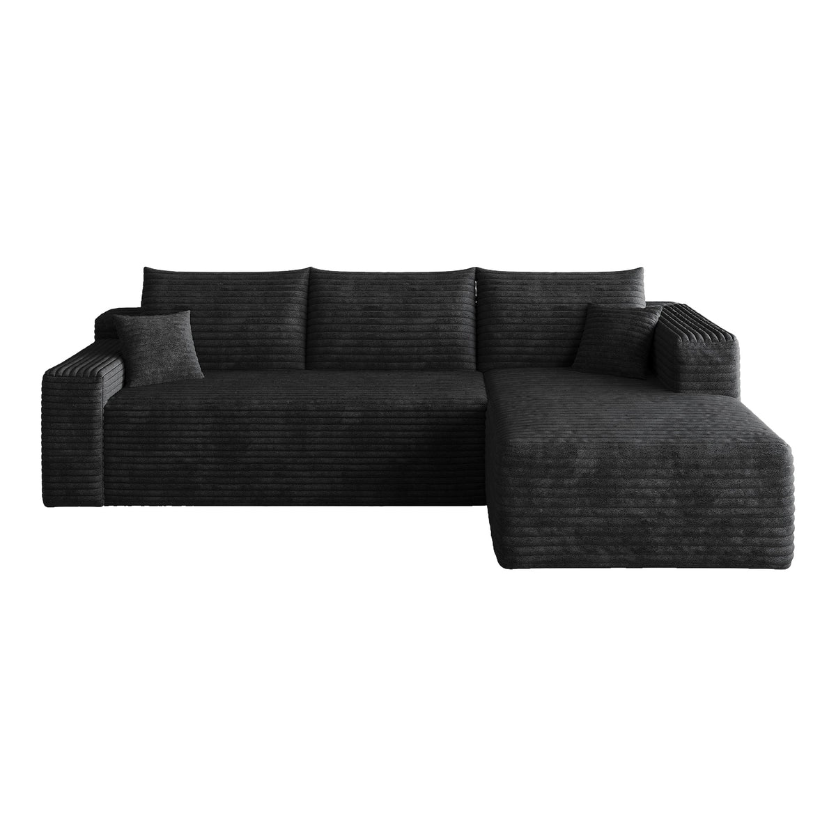 95" Cloud Sectional Sofa with Modern Minimalist Design - Black, photo 10 of 10