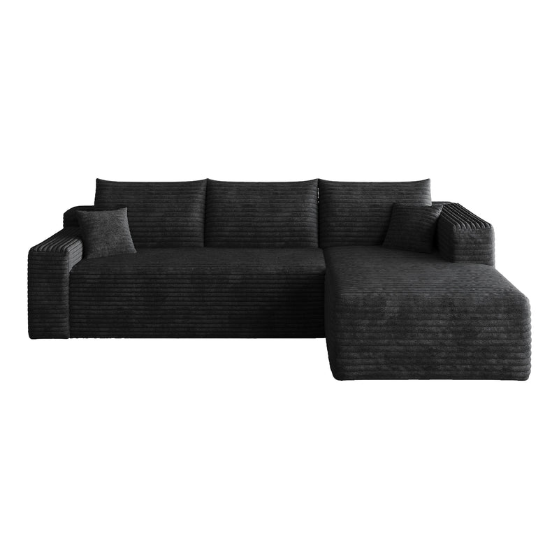 95" Cloud Sectional Sofa with Modern Minimalist Design - Black, photo 10 of 10
