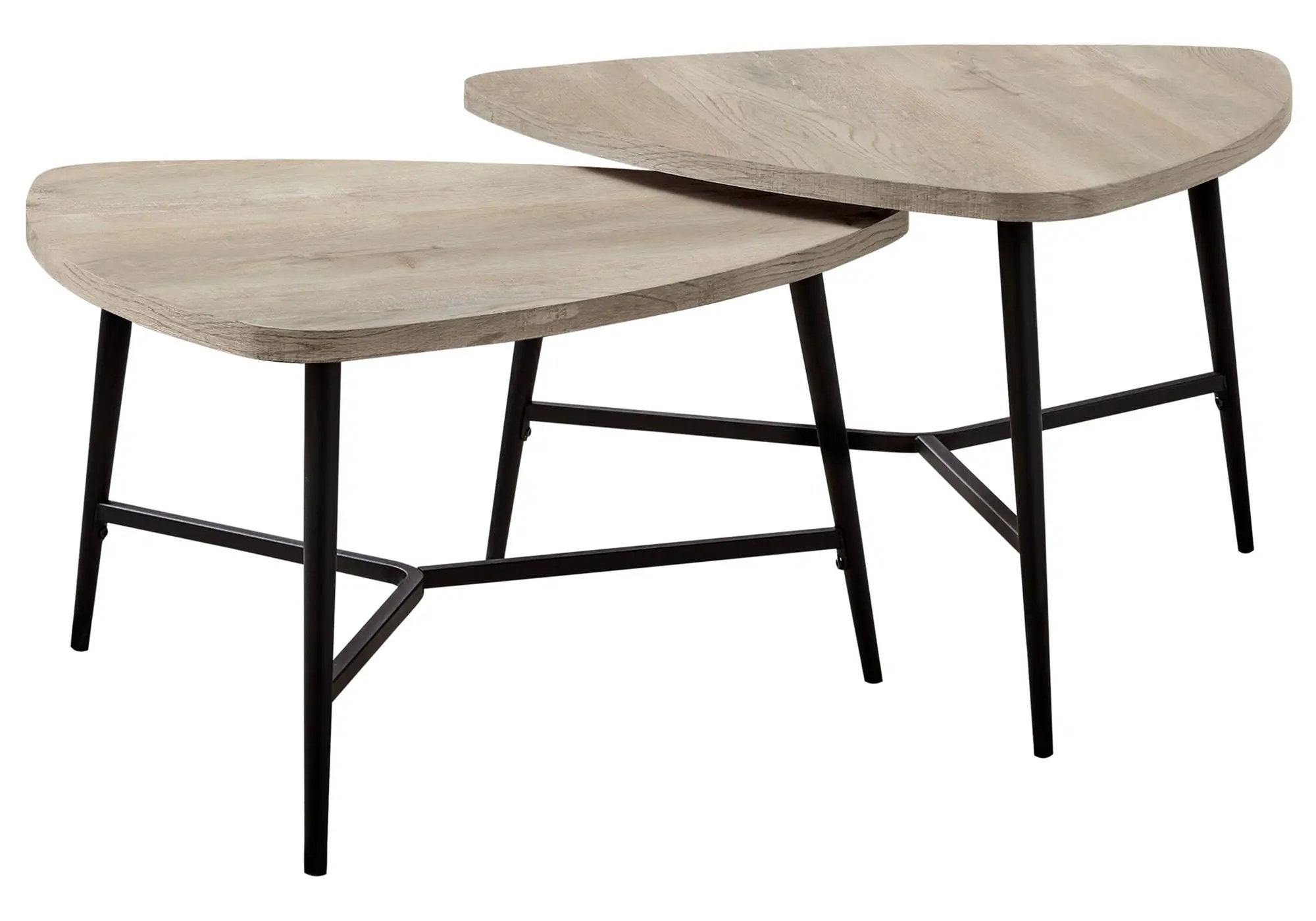 Table Set, Coffee, End, Side, Accent, Living Room - Taupe by HouseOfZazla