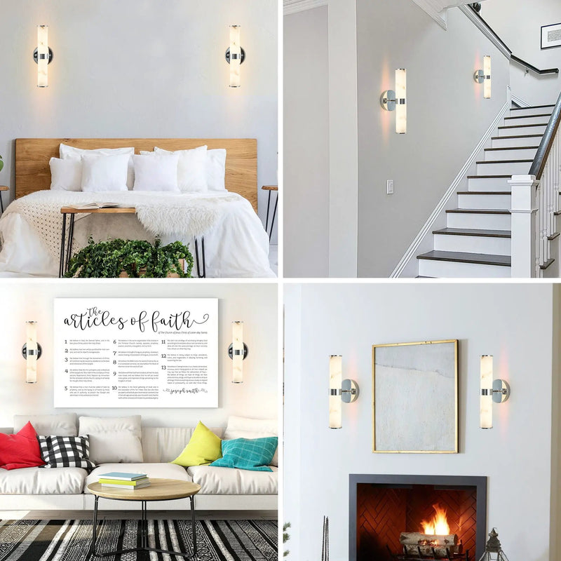 Resin Imitation Marble Wall Light Set of 2 by HouseOfZazla