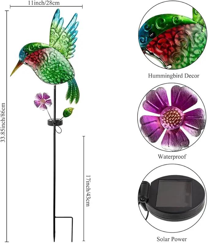 dreamysoul Outdoor Solar Hummingbird Garden Lights, Decorative Hummingbird Garden Stake Lights, Hummingbird Solar Lights for Outside Patio Yard Pathway Decor by GreenHaven Gardens
