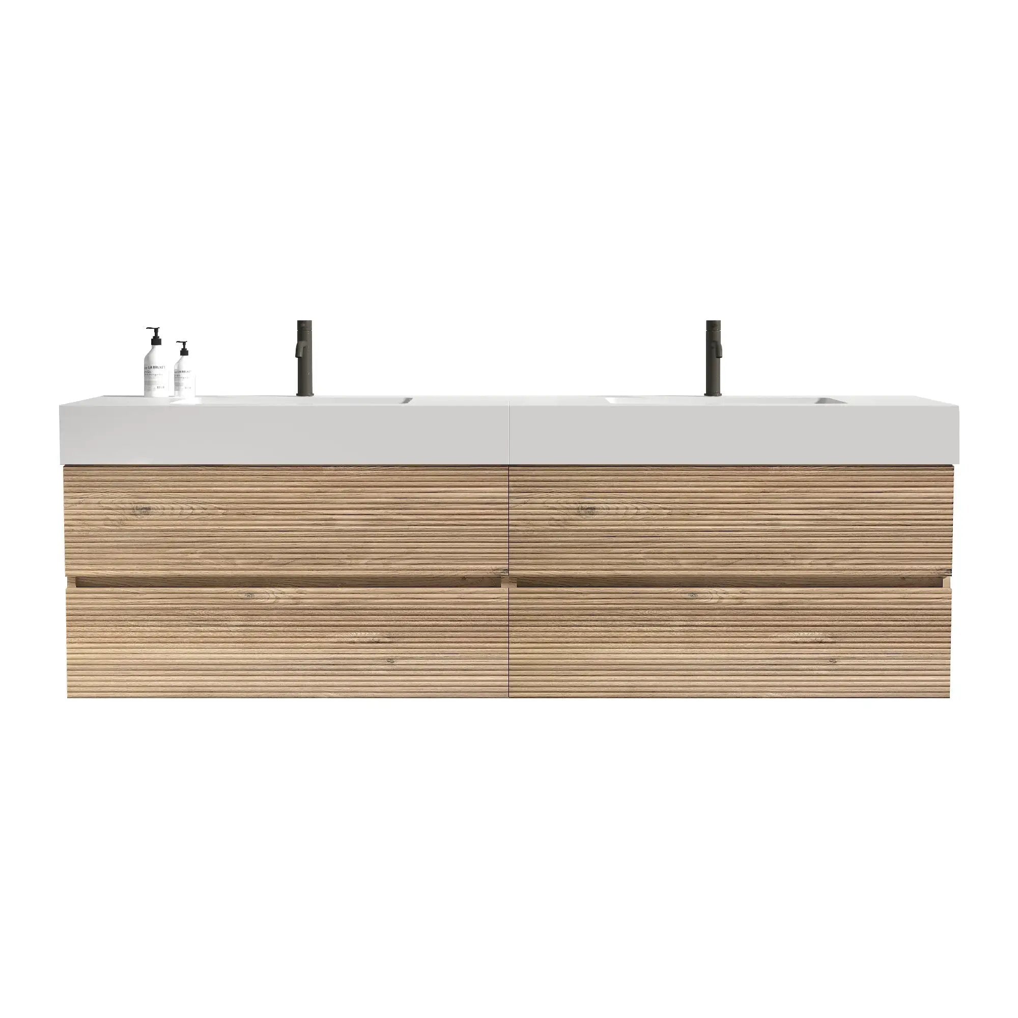 Grace 72" Bathroom Vanity with Silent DTC Soft-Closing Drawers by HouseOfZazla