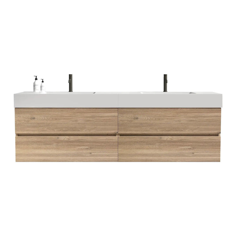 Grace 72" Bathroom Vanity with Silent DTC Soft-Closing Drawers by HouseOfZazla