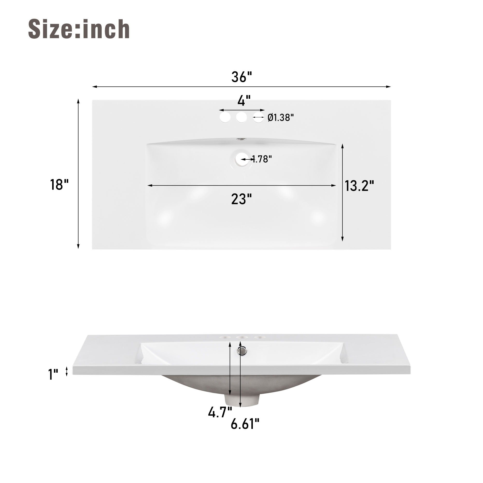 Shaker Free Standing Bathroom Vanity Cabinet & Sink, Soft Close Drawers, Soft Close Doors by HouseOfZazla