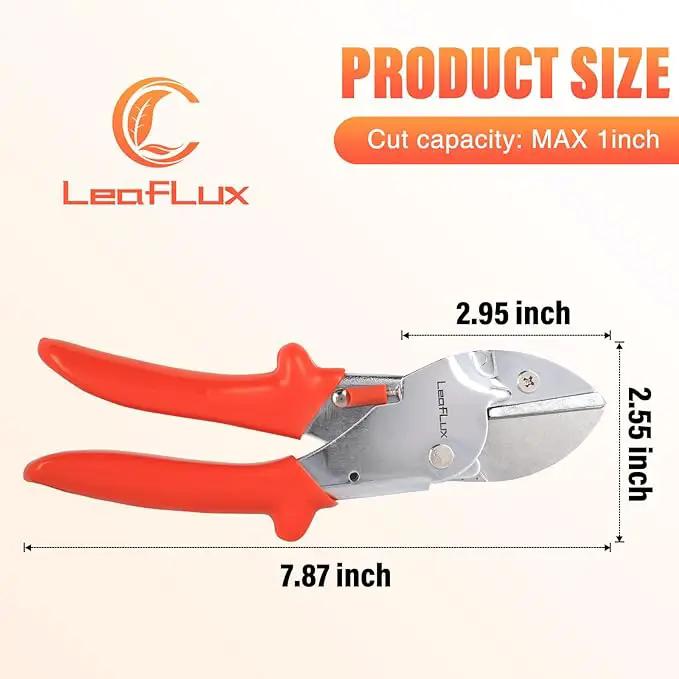 8" Professional Heavy Duty Anvil Pruning Shears with SK-5 Blades, Garden Shears for Dry Stems and Small Branches, Gardening Scissors, Clippers for Wood, Plastic, Rubber, Leather | LFXP1108 by GreenHaven Gardens