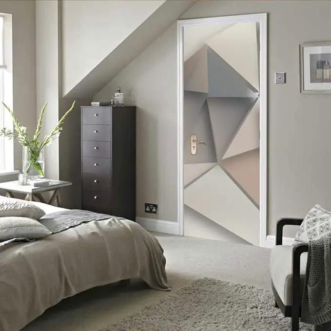 3D Peel and Stick Murals - Three-dimensional Wallpaper - Self-adhesive Removable PVC Waterproof Door Poster for Bedroom Living Room Wall Decoration 31.5 x 78.7 inch by GreenHaven Gardens