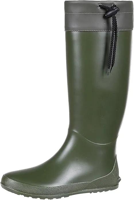 Asgard Packable Tall Rain Boots for Women Waterproof Rubber Garden Boots Ultra Lightweight Flat Mud Boots- NOT FOR WIDE CALF by GreenHaven Gardens