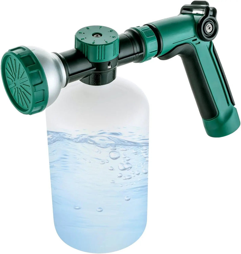 VENETIO 8-Dial Hose-End Sprayer for Liquid Fertilizer & Chemicals | Multi-Purpose Lawn and Garden Nozzle Spreader for Uniform Fertilizing, Pet Washing and Outdoor House Cleaning, 34oz Dispenser Bottle by GreenHaven Gardens