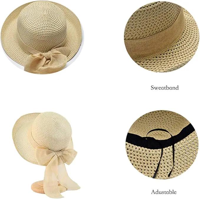 Cyiecw Women Floppy Sun Hats Fashionable Summer Wide Brim Cap BeachStraw Hat UV UPF50 Travel Packable Cotton by GreenHaven Gardens