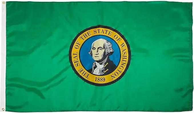 FlagSource Washington Nylon State Flag, Made in the USA, 4x6' by GreenHaven Gardens