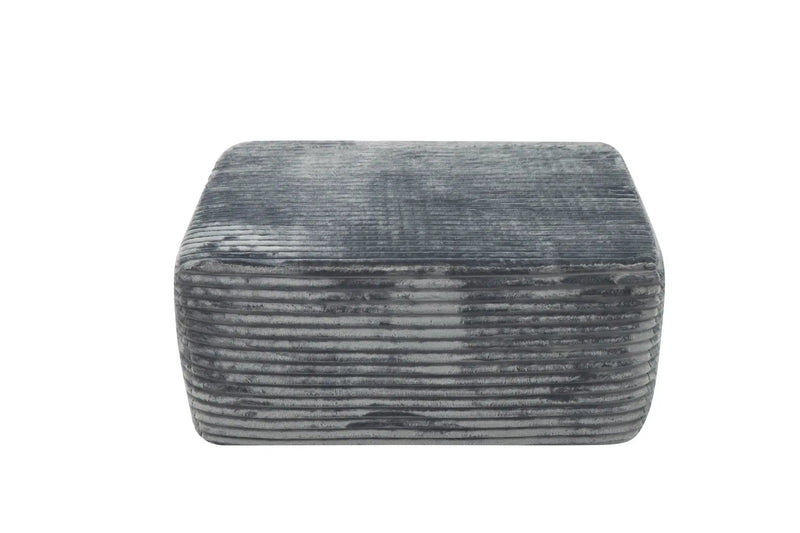 Grey Plush Ottoman by HouseOfZazla