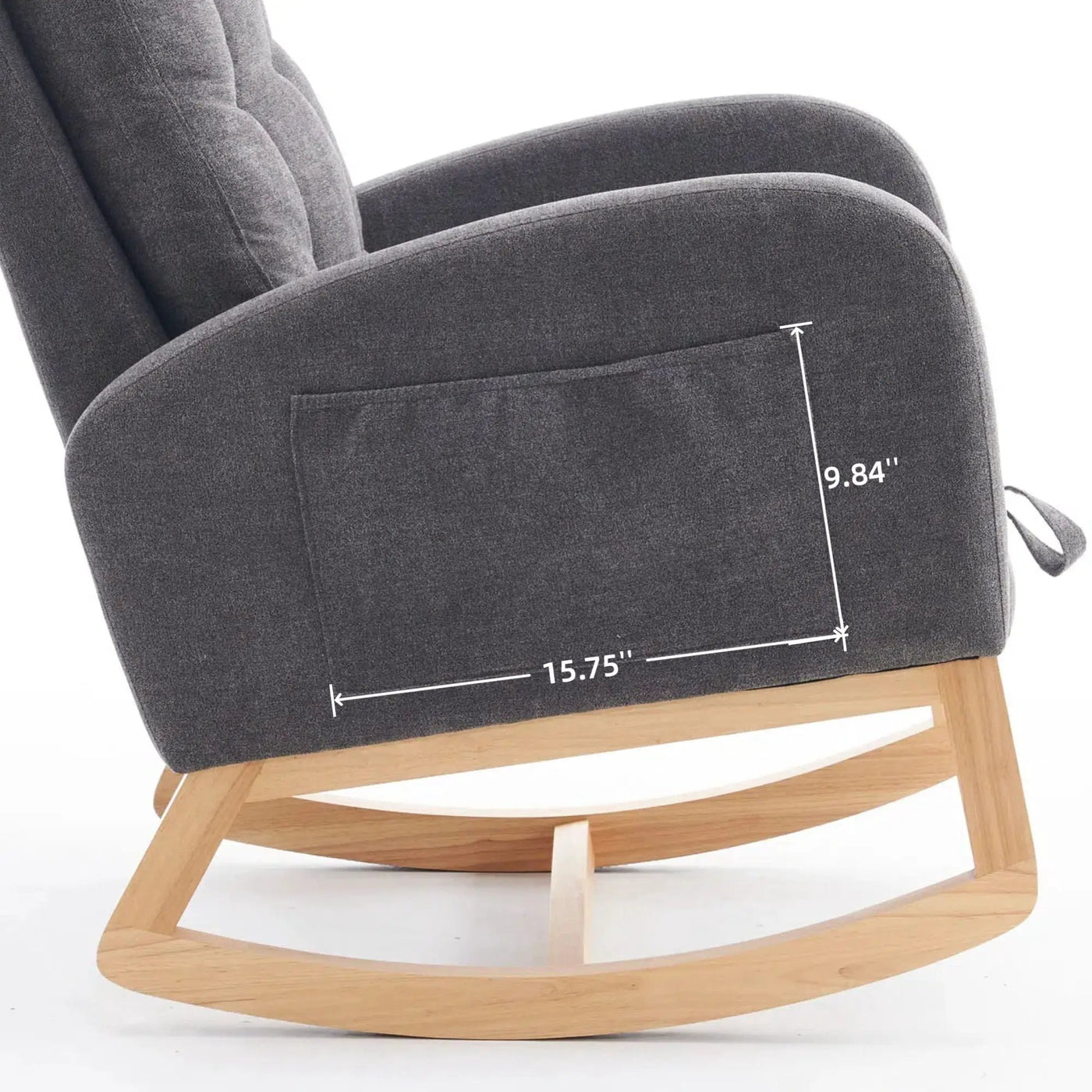 Accent Rocking Chair With Footrest, High Back by HouseOfZazla