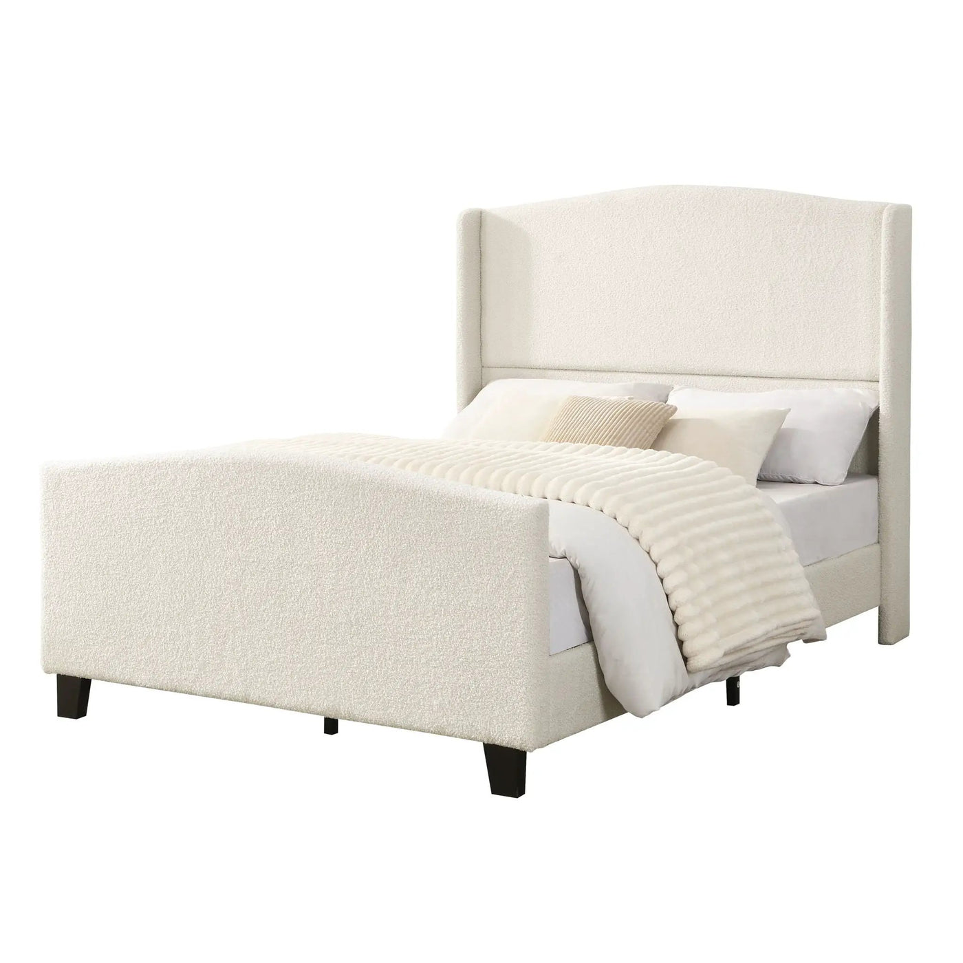 Platform Bed Frame With Tall Headboard And High Footboard by HouseOfZazla