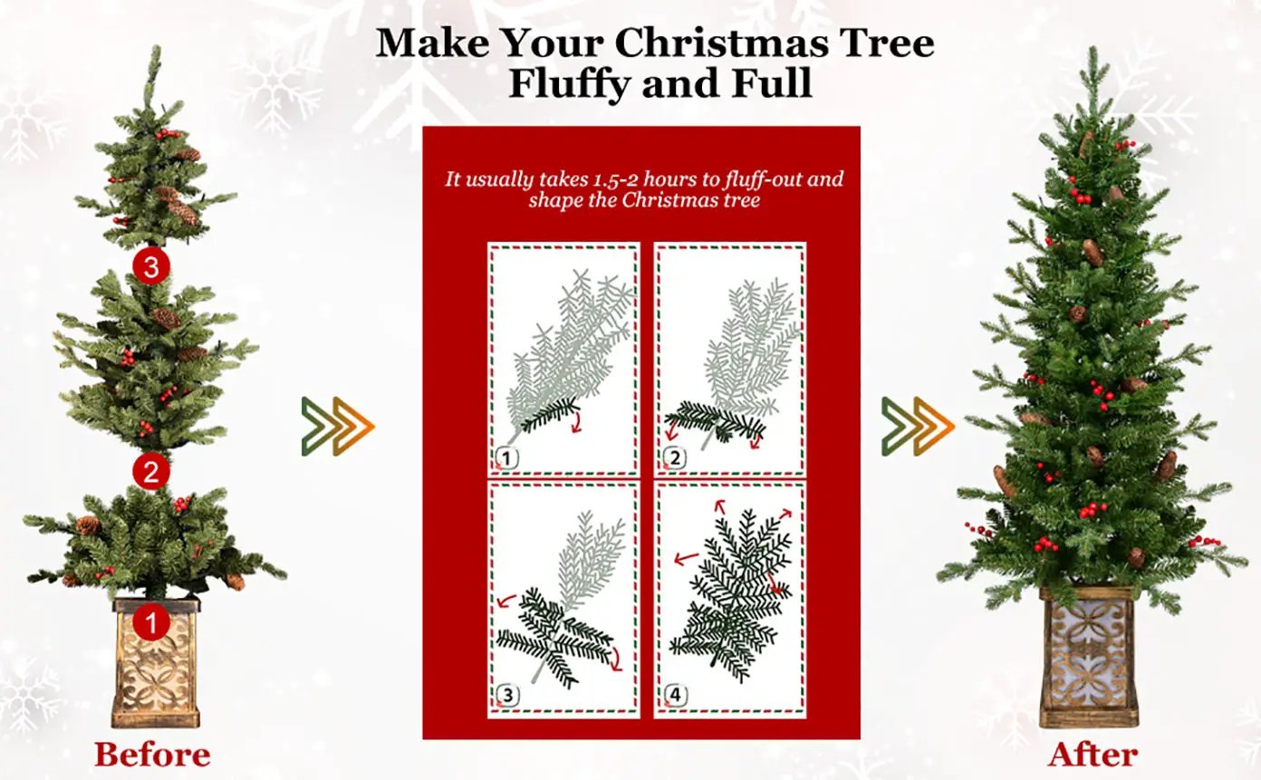 4FT Pre-Lit Christmas Tree by HouseOfZazla
