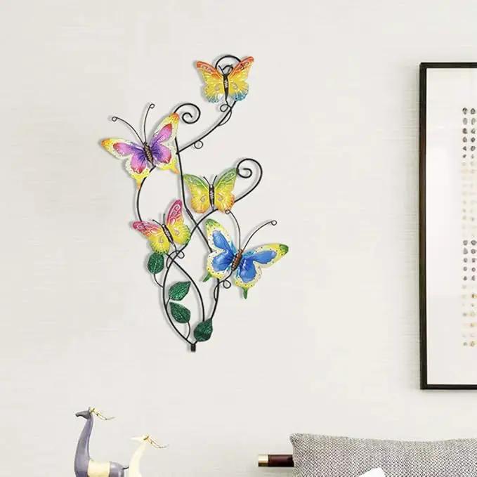 Juegoal 28 Inch Butterfly Garden Stake Decor Metal Wall Art Decoration, Mothers Day Ideal Gifts for Mom, Yard Outdoor Ornaments by GreenHaven Gardens