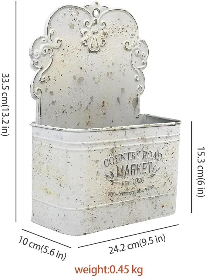 All Chic Metal Wall Planter Wall Mount Planter Wall Haning Planter Outdoor Metal Wall Planter Wall Vases for Flowers Shabby Chic Wall Decor for Rustic Farmhouse by GreenHaven Gardens