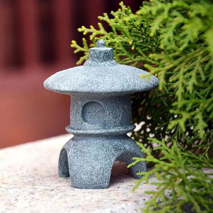 3 PCS Miniature Figurines Stone Pagoda Lantern Garden Statues Tiny Home Kit Meditation Accessories for Zen Garden Home Decor Yard Decorations Outdoor Statues Asian Garden Decor Japanese Gifts (2) by GreenHaven Gardens
