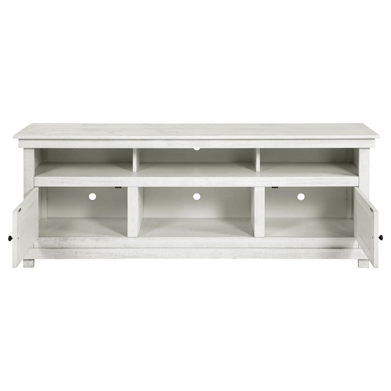 Payne 70-inch TV Stand Media Console Distressed White by Unique Piece Furniture