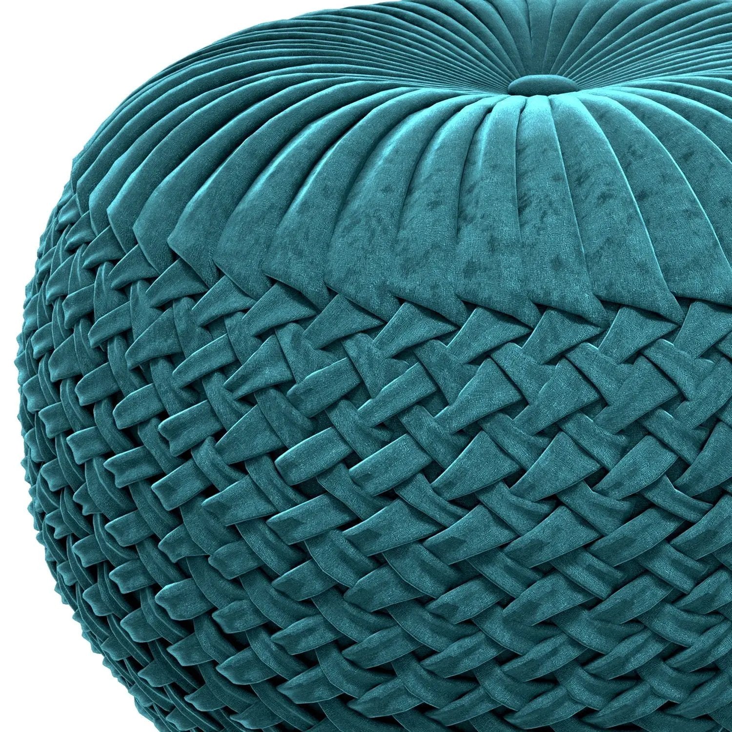 Grafton - Handcrafted Round Pouf by HouseOfZazla