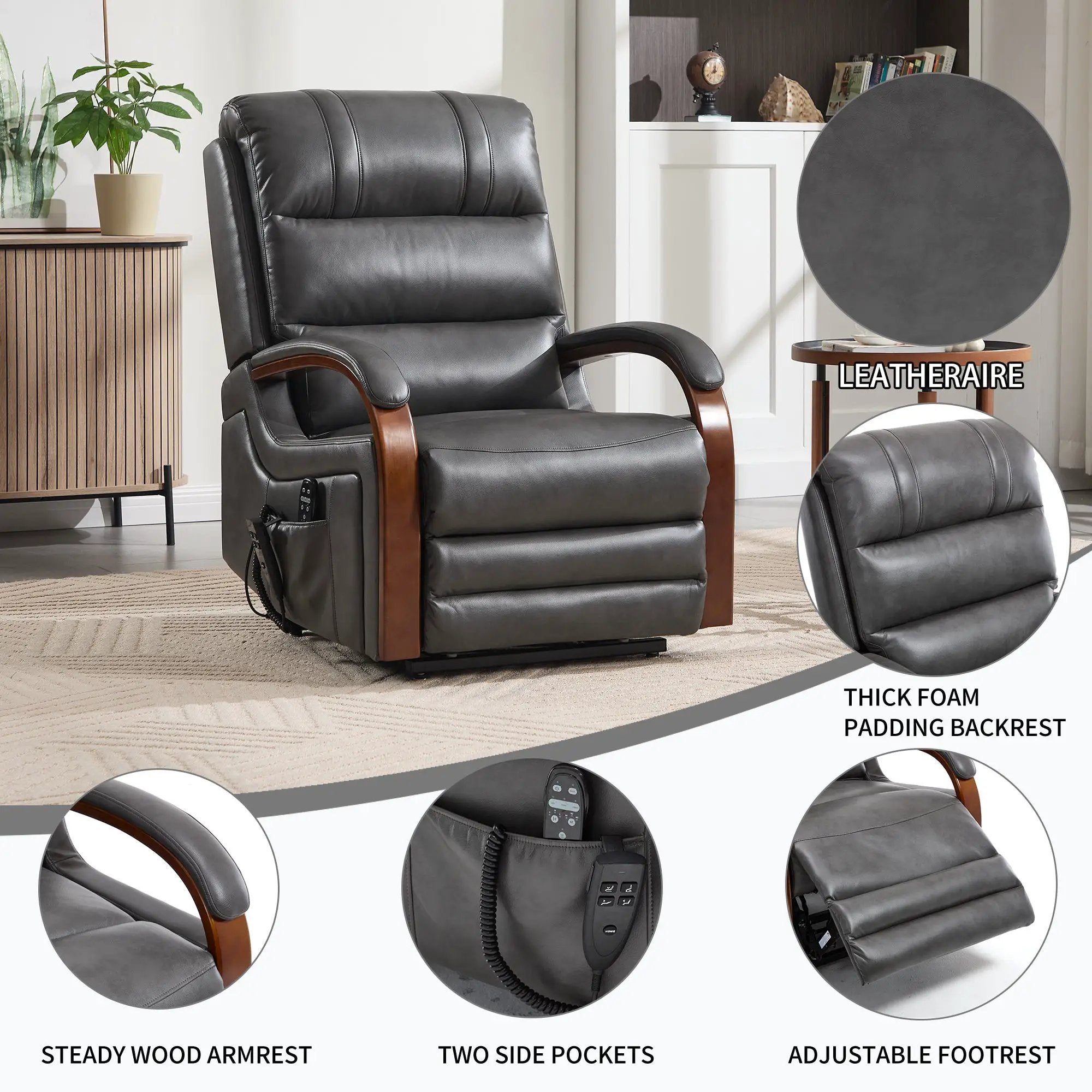 Power Dark Recliner Chair by HouseOfZazla