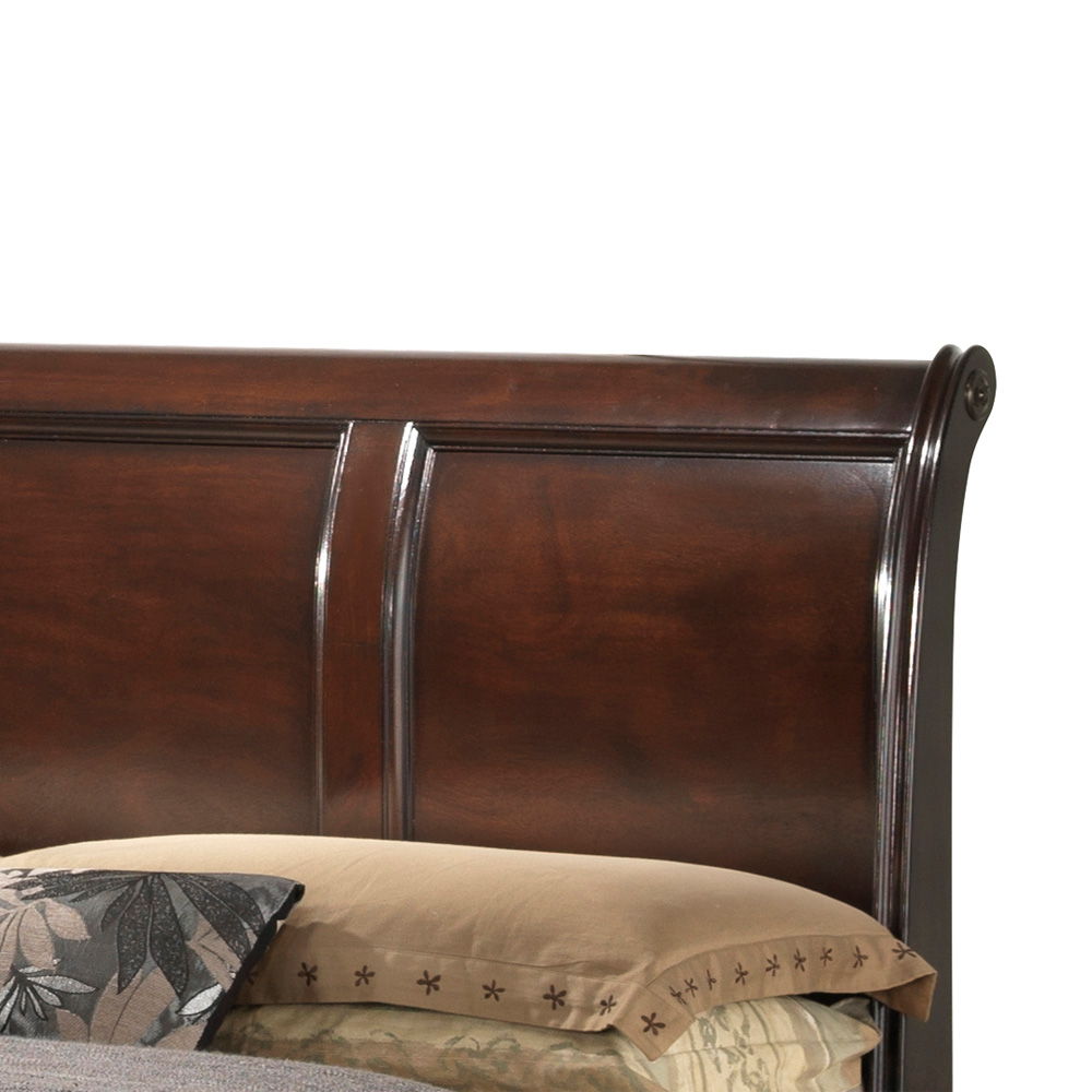 Dark Brown Storage Bed with Real Wood Veneers - Storage Bed, photo 3 of 7