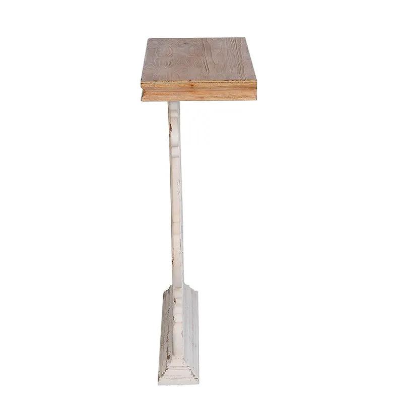 Classic Vintage Wash Console Table With Wood Top - Brown / Antique White by Unique Piece Furniture