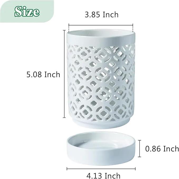 Orchid Pot 4 Inch, Orchid Pots with Holes & Saucers for Repotting, Breathable Slotted Orchid Pots Flower Plant Nursery Pot White by GreenHaven Gardens