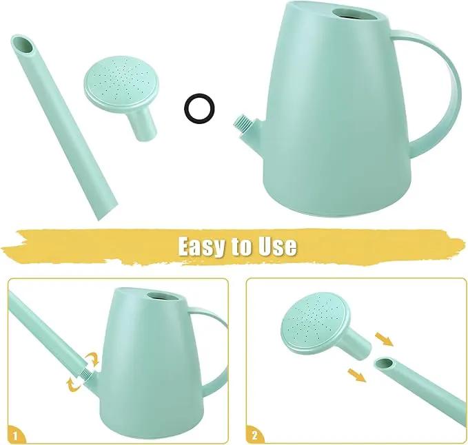 Watering Can for Indoor Plants, Small Watering Cans for House Plant Garden Flower, Long Spout Water Can for Outdoor Watering Plants 1. 8L 1/2 Gallon (Green) by GreenHaven Gardens