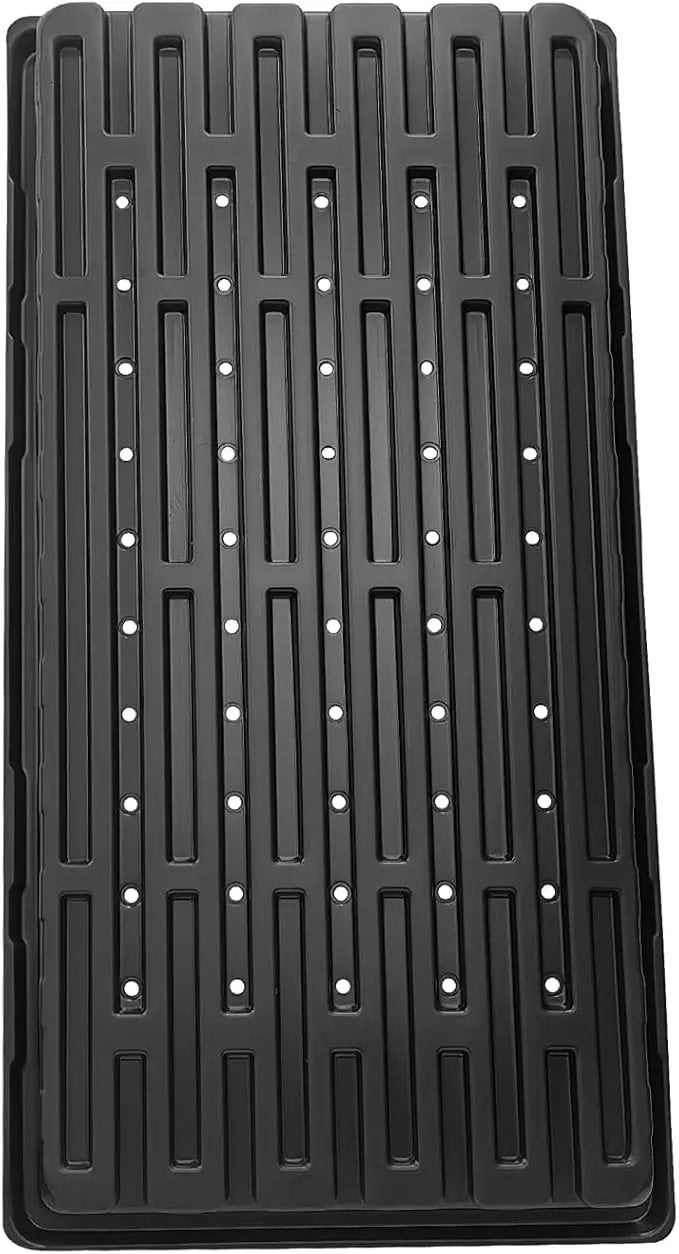 18Pcs 1020 Nursery Trays 10×20 Seedling Tray with Water Drainage Holes for Seeds Germination and Nursery 2.55" Deep (with Holes) by GreenHaven Gardens