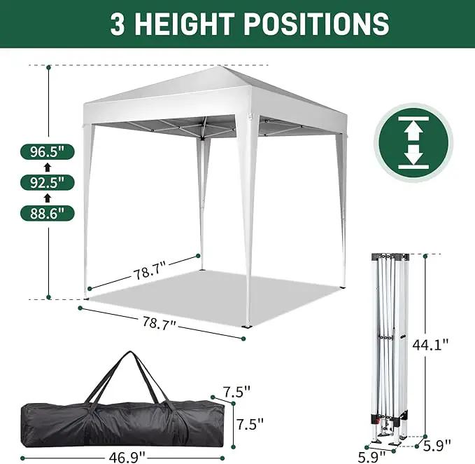 Outvita 6.5x6.5ft Pop Up Canopy Tent, Outdoor Instant Shelter Folding Canopy with Carry Bag for Commercial Events, Party, Backyard BBQ, Camping White by GreenHaven Gardens