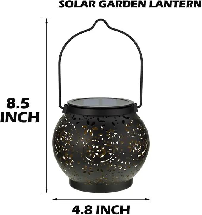 LeiDrail Hanging Solar Lanterns 2 Pack Solar Lanterns Outdoor Waterproof Garden Metal Decorative Light for Yard Patio Tree Tabletop Landscape by GreenHaven Gardens