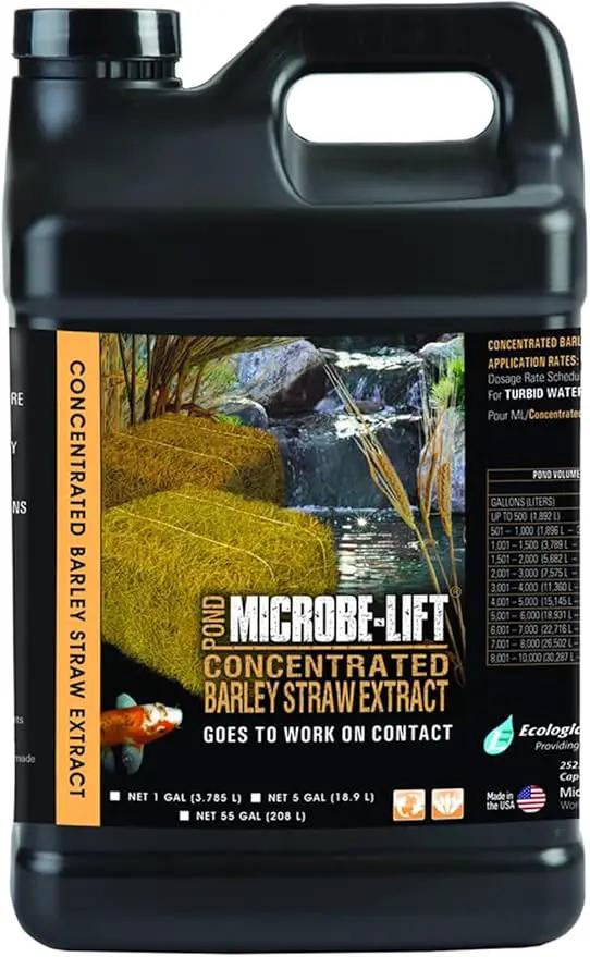 MICROBE-LIFT MLCBSE5G Concentrated Barley Straw Extract Conditioner for Ponds and Outdoor Water Garden, Safe for Live Koi Fish, Plants, and Decorations, 5 Gallons by GreenHaven Gardens
