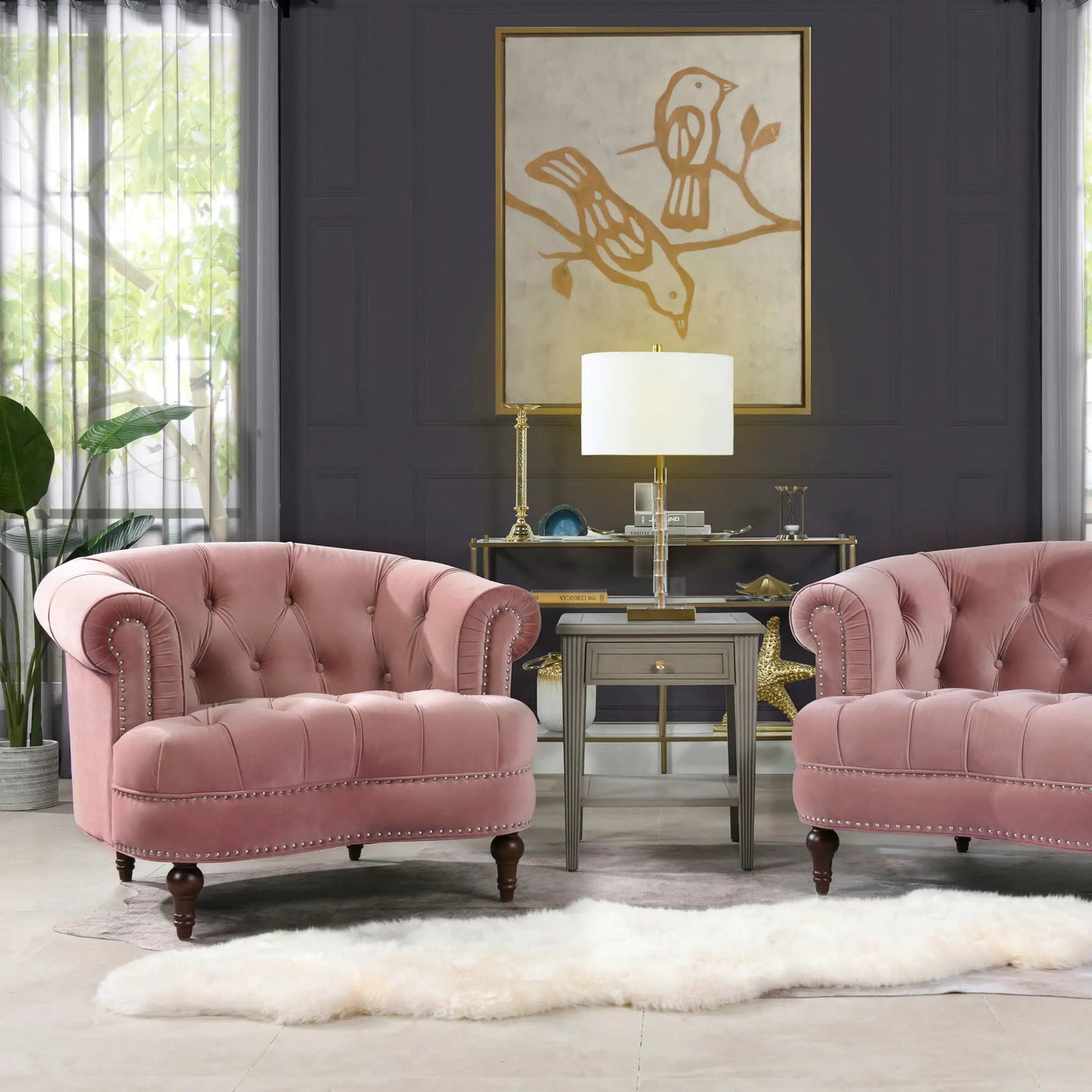 La Rosa - Victorian Tufted Upholstered Accent Chair by Unique Piece Furniture