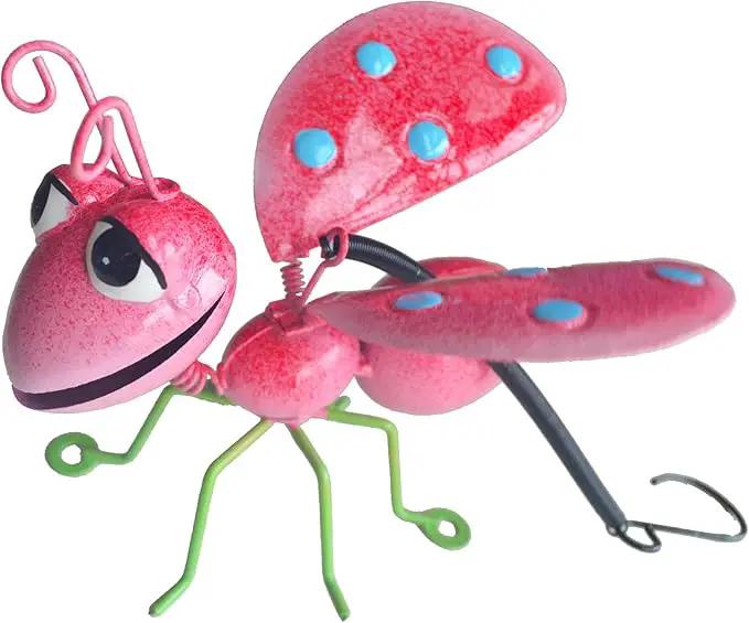 GIFTME 5 Outdoor Wall Decorations,Ladybug and Mantis Metal Outdoor Decor,Set of 2 Metal Yard Art-Perfect Garden Lover Gifts by GreenHaven Gardens