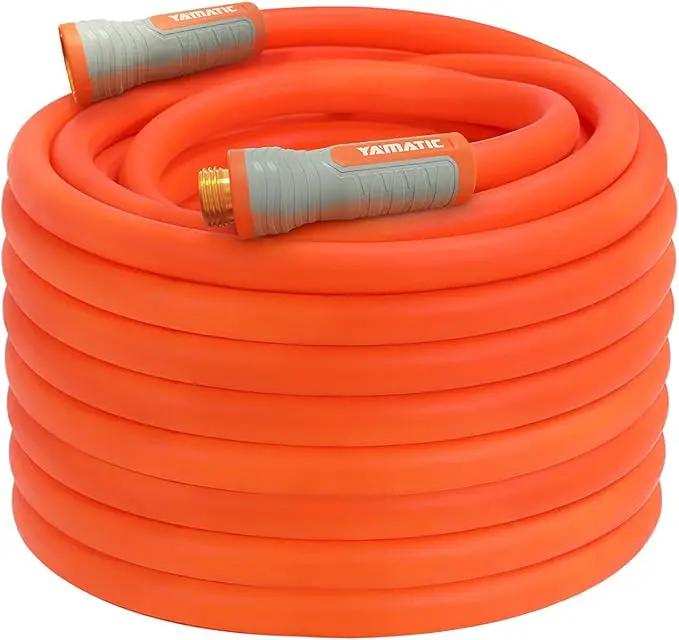 YAMATIC Heavy Duty Garden Hose 5/8 in x 75 ft with Swivel Fitting, Super Flexible Water Hose, All-weather, Lightweight, Burst 600 PSI by GreenHaven Gardens