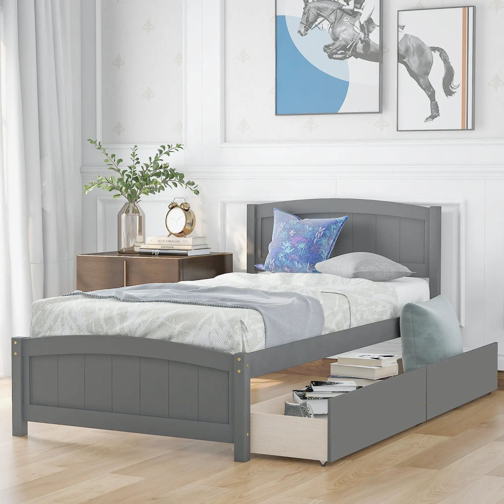 Platform Bed & Headboard, Footboard And Wood Slat Support by Unique Piece Furniture