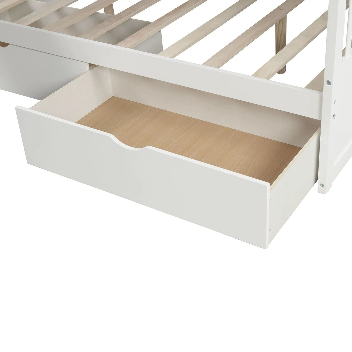 Bunk Bed With Storage Staircase, Slide, Desk, Drawers, And Shelves by HouseOfZazla