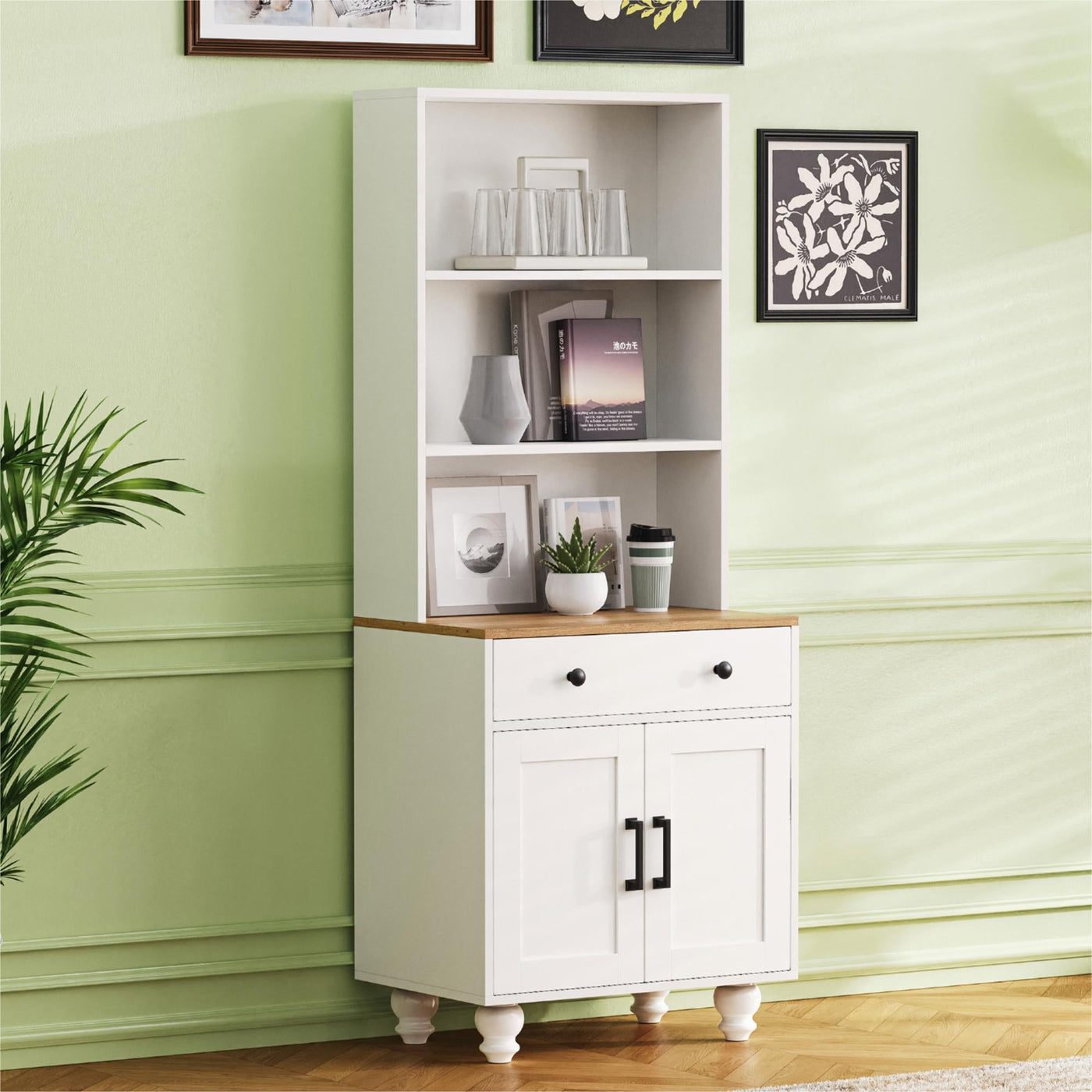 On-Trend Farmhouse Storage Cabinet with Adjustable Shelves by HouseOfZazla