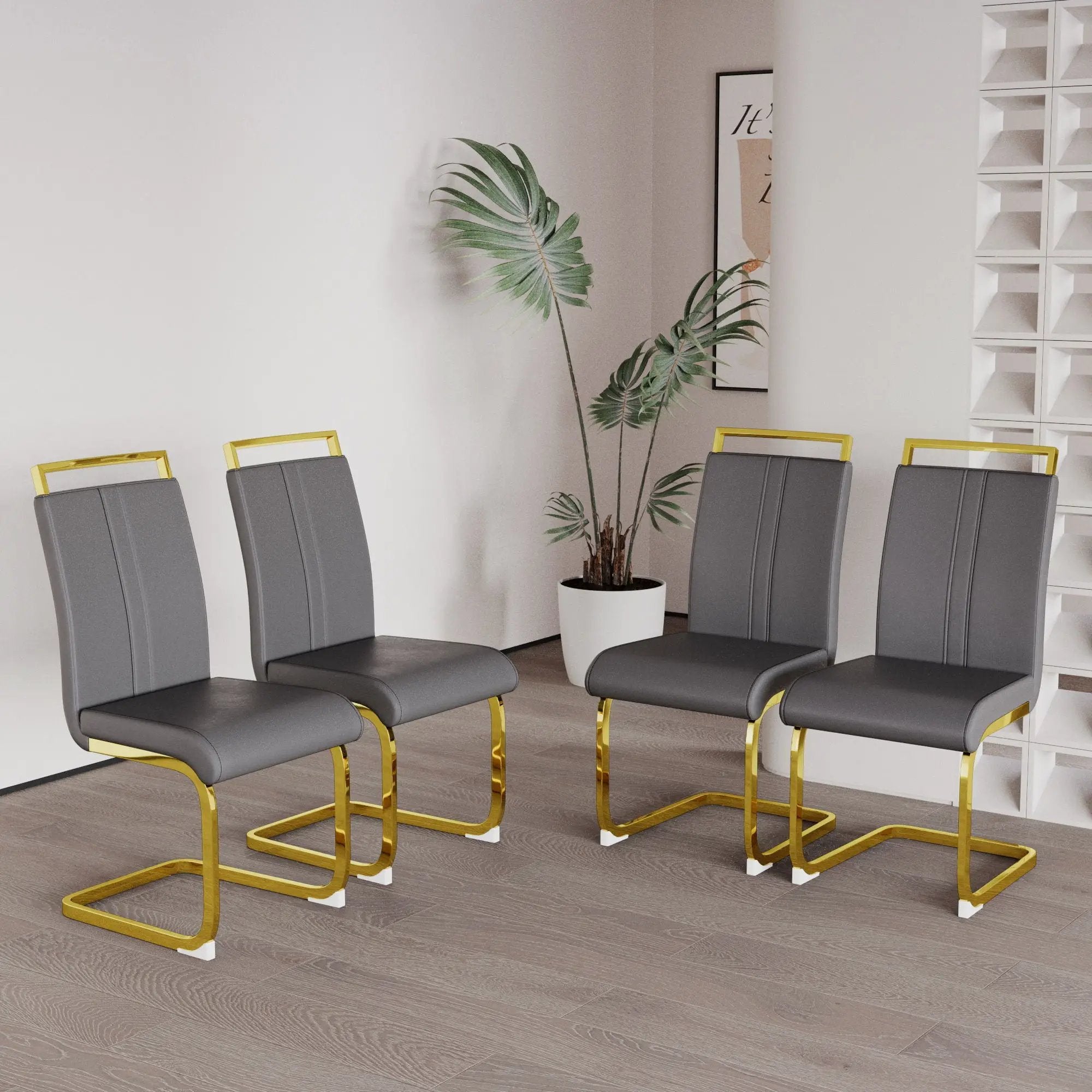 Side Dining Room Chair, Padded Seat High Back by Unique Piece Furniture