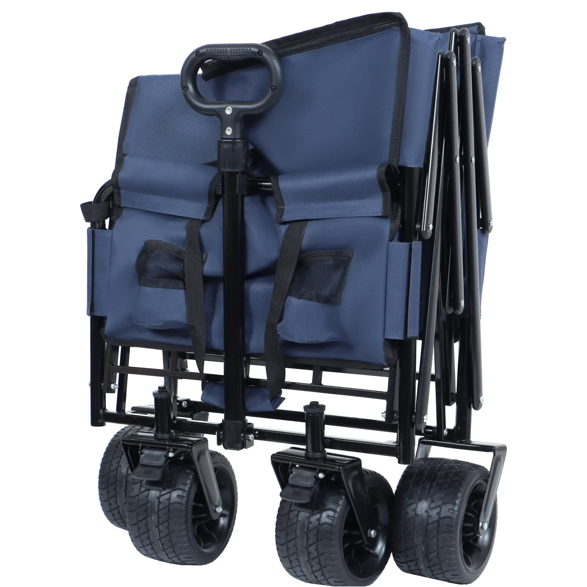 3-in-1 Convertible Folding Wagon Cart with Bench Seat & Storage by HouseOfZazla