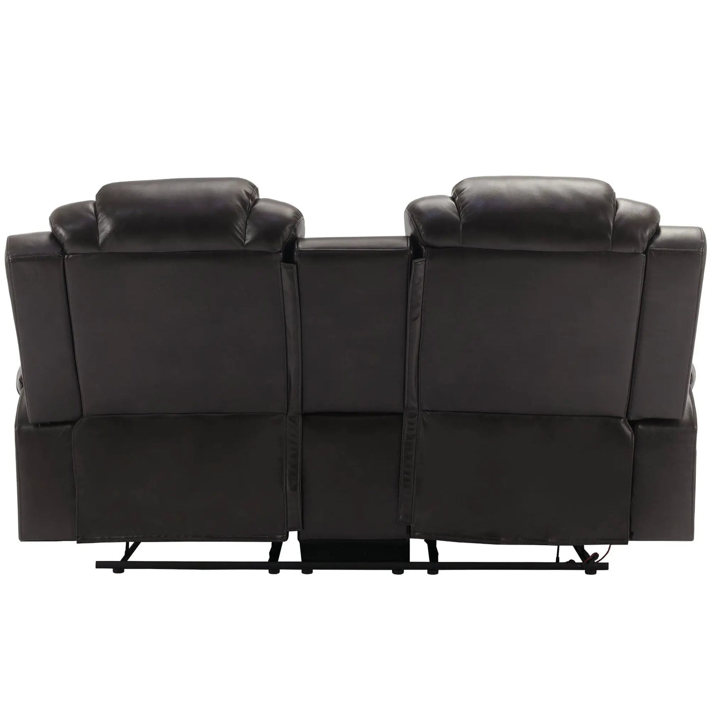 3 Pieces Recliner Sofa Sets Home Theater Seating Manual Recliner Chair With Center Console And LED Light Strip For Living Room by HouseOfZazla